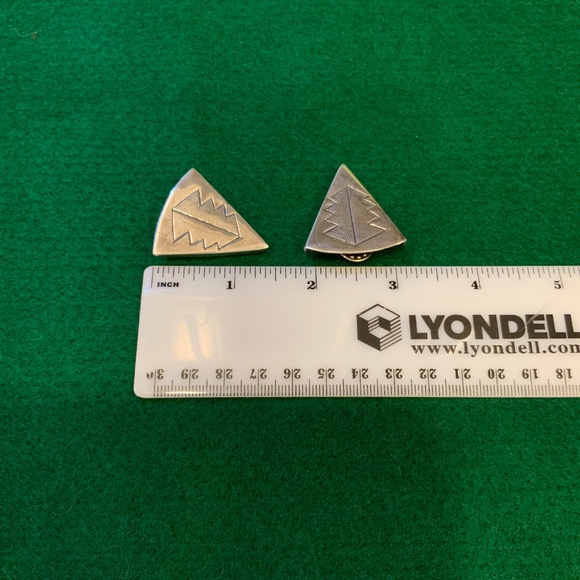 Vintage Sterling Silver? ~ Native American Navajo? ~ Shirt Collar Tips - Picture 9 of 9